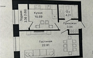 Продажа 1-комнатной квартиры, 43.33 м², ул. Панфилова, дом  85 - Продажа  однокомнатных квартир в Астане с фото