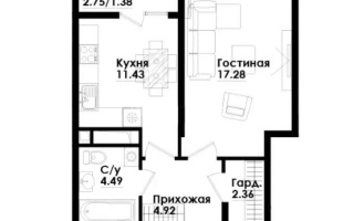 Продажа 1-комнатной квартиры, 41.84 м², ул. Симферопольская, дом  1/2 - Продажа  однокомнатных квартир в Алматы с фото