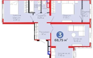 Продажа 3-комнатной квартиры, 68 м², ул. Е-652, дом  18 - Продажа  трехкомнатных квартир в Астане