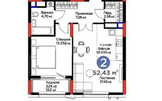 Продажа 2-комнатной квартиры, 55 м² - Продажа двухкомнатных квартир в блочном доме в Астане