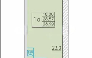 Продажа 1-комнатной квартиры, 28.87 м², ул. Ауэзова, дом  2/8 - Продажа  однокомнатных квартир в новостройках Алматы с фото