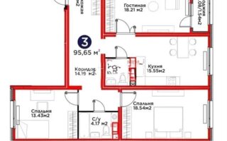 Продажа 3-комнатной квартиры, 95.9 м² - Продажа баз, складов и промышленной недвижимости в Алматинской области