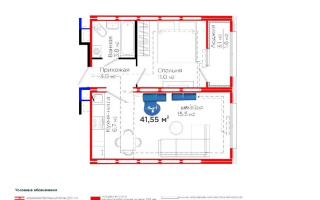 Продажа 2-комнатной квартиры, 41.55 м², ул. Е-915, дом  9 - Продажа  двухкомнатных квартир в Астане с фото