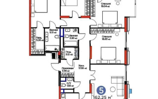 Продажа 5-комнатной квартиры, 162.25 м² - Продажа пятикомнатных и более квартир в Астане
