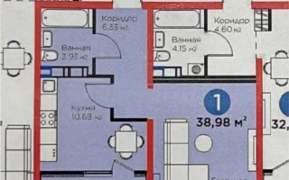 Продажа 1-комнатной квартиры, 38.98 м², ул. Ботакоз, дом  2/1 - Продажа квартир в новостройках Алматы с фото
