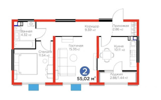 Продажа 2-комнатной квартиры, 55.5 м², ул. Байге, дом  12б - Продажа  двухкомнатных квартир в Алматы без посредников