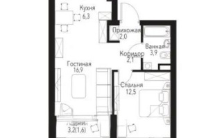 Продажа 2-комнатной квартиры, 45.3 м², ул. Рыскулова, дом  2б/1 - Продажа  двухкомнатных квартир в новостройках Алматы без посредников