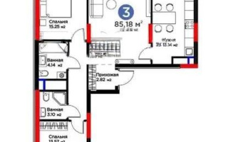 Продажа 3-комнатной квартиры, 85.5 м², пр. Туран, дом  56 стр - Продажа  трехкомнатных квартир в Астане без посредников