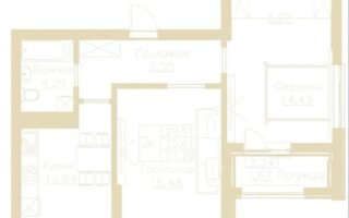 Продажа 2-комнатной квартиры, 57.28 м² - Продажа двухкомнатных квартир в кирпичном доме в Астане