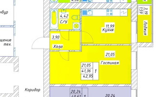 Продажа 1-комнатной квартиры, 43 м², ул. Тынышбайулы, дом  6 стр - Продажа  однокомнатных квартир в Астане без посредников с фото