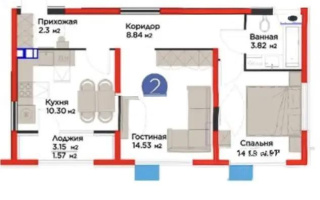 Продажа 2-комнатной квартиры, 53.67 м², ул. Байге, дом  12а - Продажа  двухкомнатных квартир в Алматы с фото