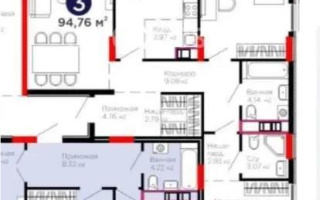 Продажа 3-комнатной квартиры, 94.76 м², ул. Бухар жырау, дом  31/1 - Продажа квартир в Астане