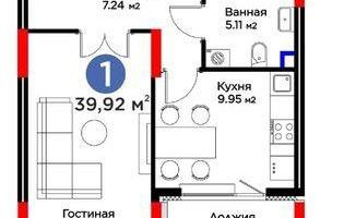 Продажа 1-комнатной квартиры, 40 м² - Продажа квартир в р-не Есиль Астаны
