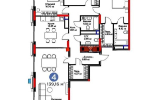 Продажа 4-комнатной квартиры, 139.16 м², ул. Мухамедханова, дом  6/1 стр - Продажа квартир в новостройках Астаны