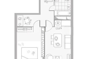 Продажа 1-комнатной квартиры, 47.13 м², ул. Момышулы, дом  100 стр - Продажа  однокомнатных квартир в новостройках Алматы с фото