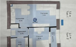 Продажа 1-комнатной квартиры, 42 м², ул. Чокина, дом  4 - Продажа квартир в Казахстане