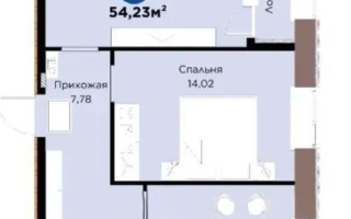 Продажа 2-комнатной квартиры, 54.23 м², ул. Чокина, дом  4 - Продажа  двухкомнатных квартир в новостройках Астаны без посредников