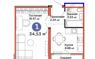 Продажа 1-комнатной квартиры, 34.54 м², пр. Улы Дала, дом  14 - Продажа  однокомнатных квартир в Астане без посредников с фото