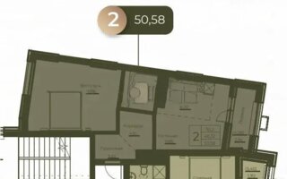Продажа 2-комнатной квартиры, 51 м²