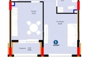 Продажа 1-комнатной квартиры, 37.8 м² - Продажа однокомнатных квартир в монолитно-каркасном доме в Астане