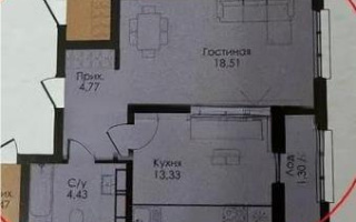 Продажа 1-комнатной квартиры, 42.34 м², ул. Сыганак, дом  22/1 - Продажа квартир в новостройках Астаны