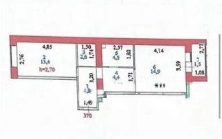 Продажа 1-комнатной квартиры, 46.1 м² - Продажа однокомнатных квартир от собственников в Астане