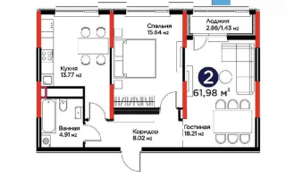 Продажа 2-комнатной квартиры, 61.98 м² - Продажа двухкомнатных квартир в р-не Нура Астаны - страница 7