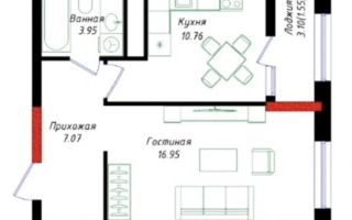 Продажа 1-комнатной квартиры, 40.28 м² - Продажа квартир в монолитном доме в Астане