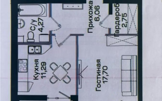 Продажа 1-комнатной квартиры, 43.89 м², пр. Улы Дала, дом  38 - Продажа квартир в Астане без посредников