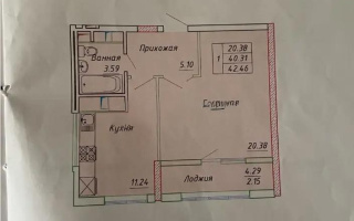 Продажа 1-комнатной квартиры, 42.5 м², ул. Айнакол, дом  66 - Продажа  однокомнатных квартир в Астане с фото