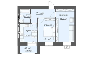 Продажа 2-комнатной квартиры, 55 м², 067 учетный квартал, дом  участок 502 - Продажа квартир в новостройках Караганды