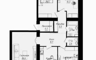 Продажа 4-комнатной квартиры, 116.2 м² - Продажа четырехкомнатных квартир в кирпичном доме в Казахстане