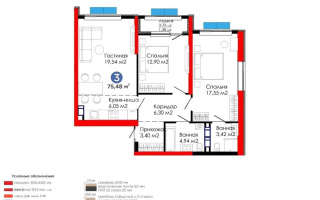 Продажа 3-комнатной квартиры, 75.48 м², ул. Белжайлау, дом  47а - Продажа квартир в Алматы без посредников