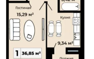 Продажа 1-комнатной квартиры, 37 м², ул. Байтурсынова, дом  36 - Продажа  однокомнатных квартир в новостройках Астаны