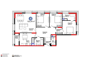 Продажа 4-комнатной квартиры, 122.34 м² - Продажа квартир в новостройках Астаны