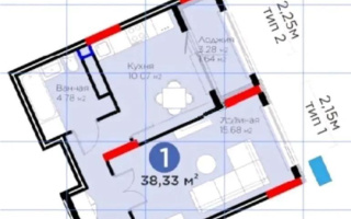 Продажа 1-комнатной квартиры, 38.33 м², ул. Бухар жырау, дом  33 - Продажа  однокомнатных квартир в новостройках Астаны без посредников