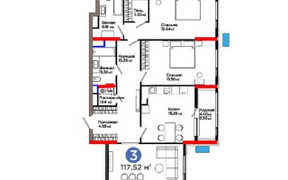 Продажа 3-комнатной квартиры, 118 м², ул. Рыскулова, дом  3 - Продажа  трехкомнатных квартир в новостройках Астаны с фото