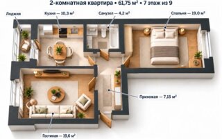 Продажа 2-комнатной квартиры, 61.7 м² - Продажа  двухкомнатных квартир в новостройках Астаны - страница 2