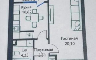 Продажа 1-комнатной квартиры, 40.1 м², ул. Жошы хана, дом  12/3 - Продажа квартир в Казахстане