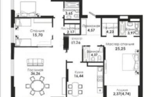 Продажа 4-комнатной квартиры, 155.9 м² - Продажа четырехкомнатных квартир в Астане