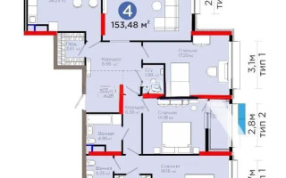 Продажа 4-комнатной квартиры, 153.48 м² - Продажа  четырехкомнатных квартир в новостройках Астаны с фото - страница 2