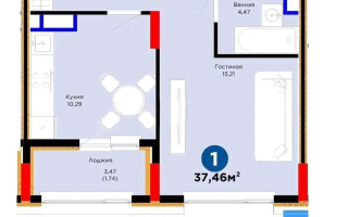 Продажа 1-комнатной квартиры, 37.46 м², ул. Е-899, дом  7 стр - Продажа  однокомнатных квартир в Астане с фото