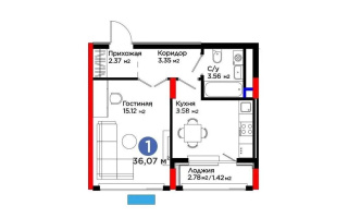 Продажа 1-комнатной квартиры, 36 м² - Продажа квартир в р-не Нура Астаны