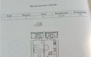 Продажа 1-комнатной квартиры, 43.19 м², ул. Нажимеденова, дом  38 стр - Продажа  однокомнатных квартир в Астане без посредников