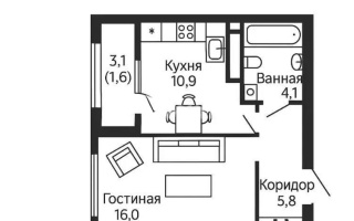 Продажа 1-комнатной квартиры, 38 м², ул. Ауэзова, дом  3г/2 - Продажа квартир в Алматы без посредников
