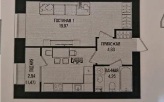 Продажа 1-комнатной квартиры, 41.02 м², ул. Серкебаева, дом  49 - Продажа  однокомнатных квартир в Астане