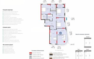 Продажа 4-комнатной квартиры, 150.54 м² - Продажа квартир в монолитно-каркасном доме в Казахстане