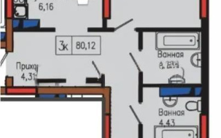 Продажа 3-комнатной квартиры, 81.12 м², пр. Мангилик Ел, дом  63/1 - Продажа  трехкомнатных квартир в новостройках Астаны