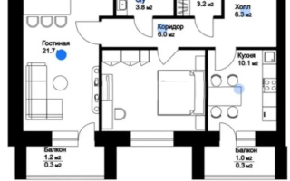 Продажа 2-комнатной квартиры, 67.8 м², ул. Молдагалиева, дом  1 стр - Продажа  двухкомнатных квартир в новостройках Астаны без посредников
