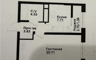 Продажа 1-комнатной квартиры, 39.5 м², ул. Толе би, дом  290/1 - Продажа  однокомнатных квартир в Алматы